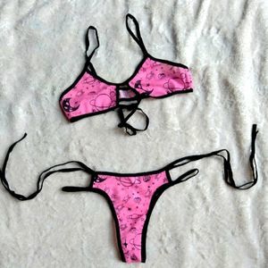 2 pc mesh planet lingerie set